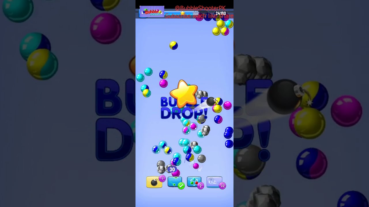 Bubble Shooter Rainbow Game Level 727 to 728 Shoot & Pop Puzzle @BubbleShooterPK#bubble shooter king
