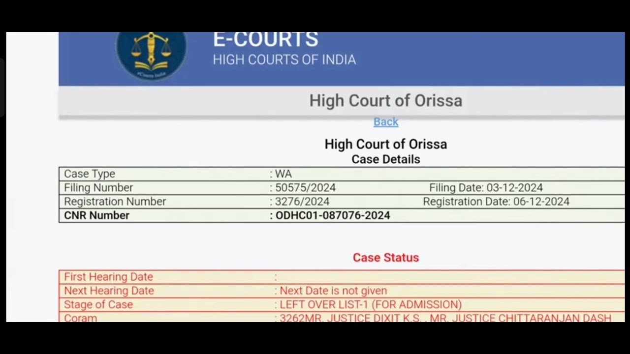   CASE STATUS #SSB ODISHA LECTURER EXAM 2024#