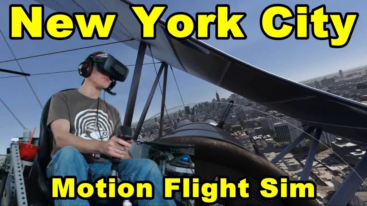 Motion Flight Sim over New York - AeroflyFS2