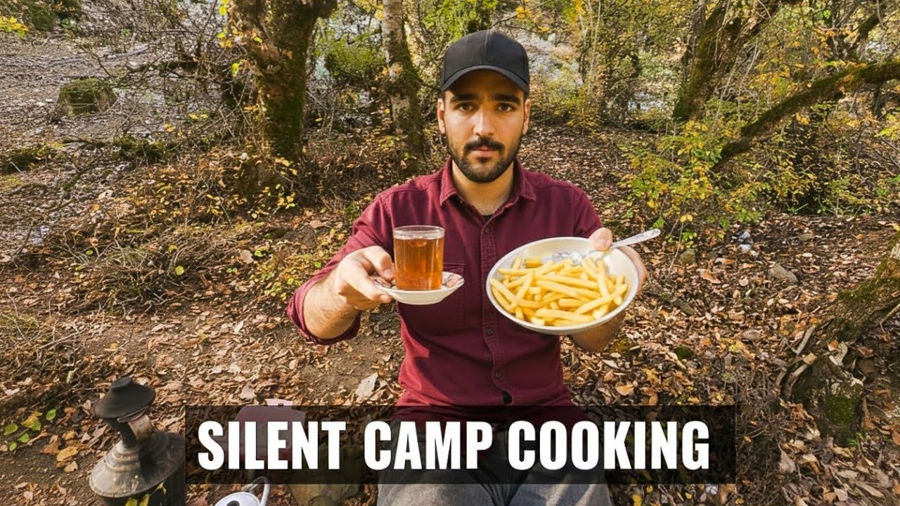 Cooking Potatoes Over a Campfire in Complete Silence | Real Forest ASMR – AmiriTrails