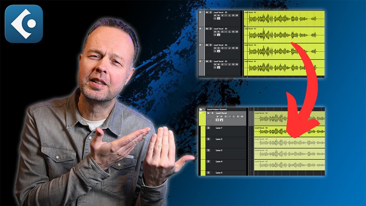Cubase Tracks to Lanes, what is the easiest way?