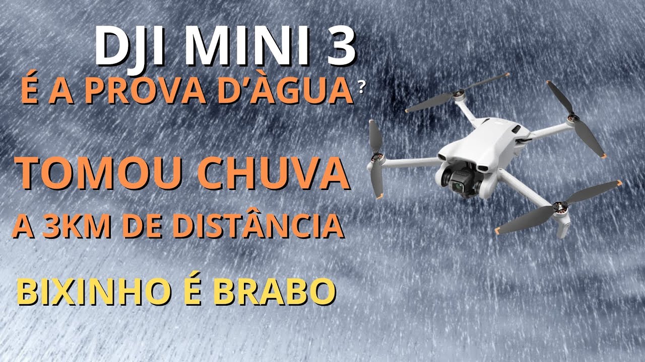 TESTE DE DISTÂNCIA COM O DJI MINI 3 | CHUVA INESPERADA A 3KM | DJI A PROVA D'ÀGUAI !