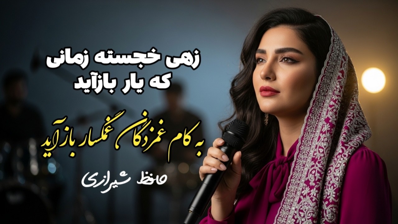 غزل پرسوز عاشقانه حافظ: زهی خجسته زمانی که یار بازآید | به کام غمزدگان غمگسار بازآید | Hafez Shirazi