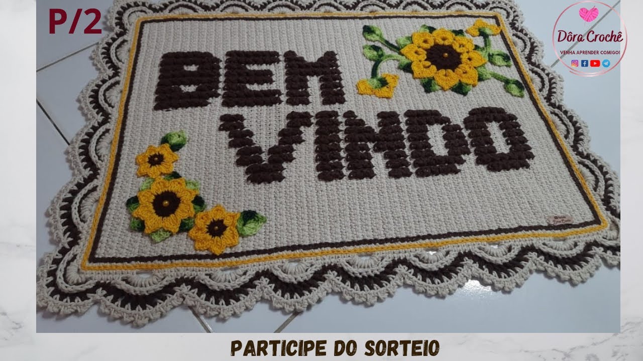 Tapete Bem-Vindo Ponto Alto Em Relevo | Parte 2/5