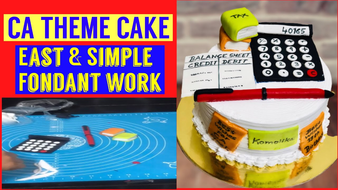 CA THEME CAKE | Easy & Simple Fondant Work | Semi Fondant Cake | #rashmiscake #ytvideo