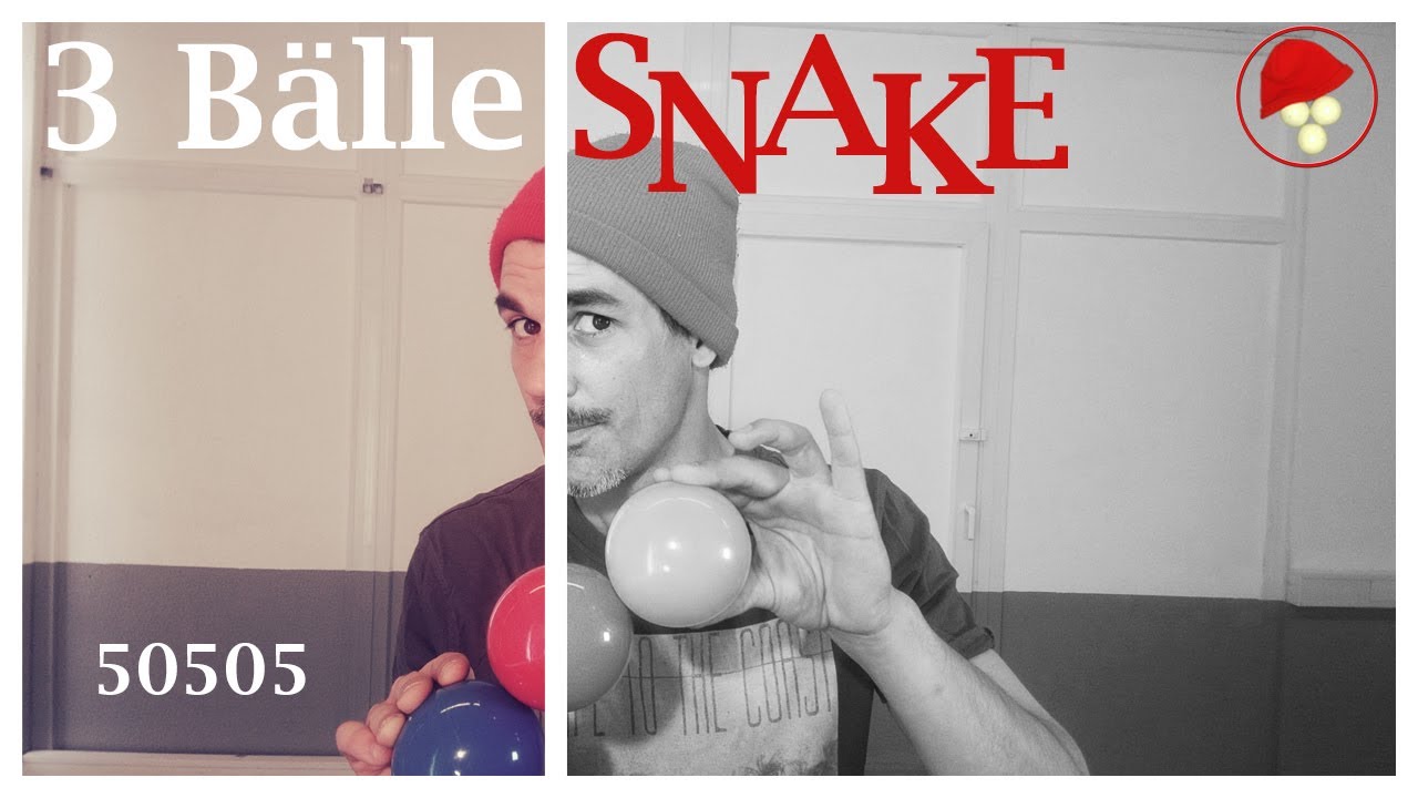 SNAKE mit 3 Bällen  jonglieren lernen | Drei Ball Jonglage Tutorial