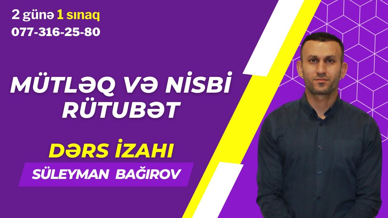 Mütləq və nisbi rütubət