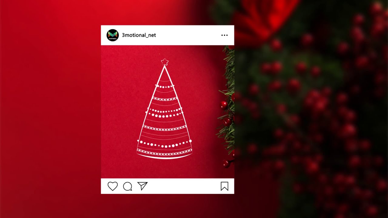 Christmas Doodle Tree Video Overlays Pack 01