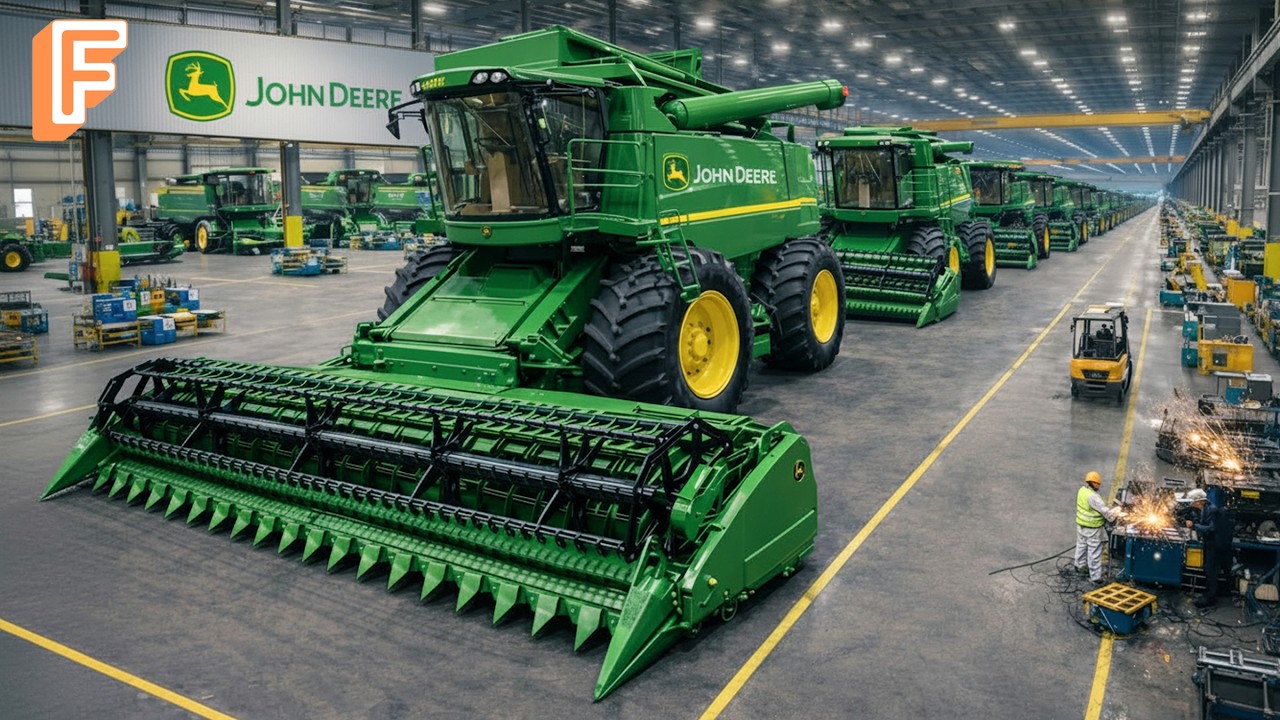 How Combine Harvesters Are Manufactured To Harvest Millions Of Acres Across Global Agriculture