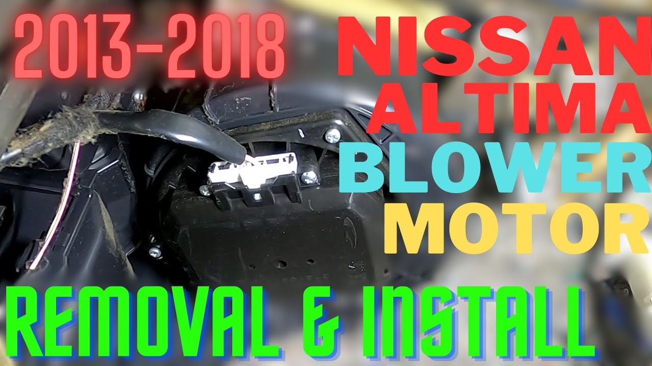 Снятие и установка электродвигателя вентилятора Nissan Altima 2013–2018 гг.: предупреждение о нес...