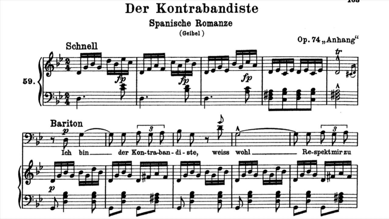 Der Kontrabandiste | Dietrich Fischer-Dieskau | Robert Schumann
