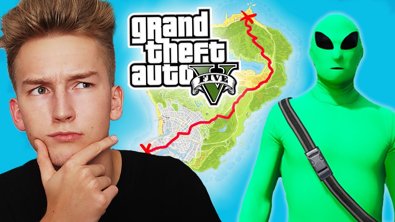 GTA V - PRZEZ CAŁĄ MAPE jako OPRAWCY CHALLENGE! 👽