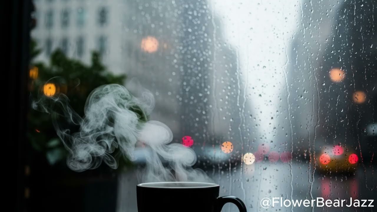 공부할 때 집중해서 듣는 비 내리는 뉴욕 카페 재즈 ☕️ Rainy Night NYC Jazz Hop & Lofi BGM
