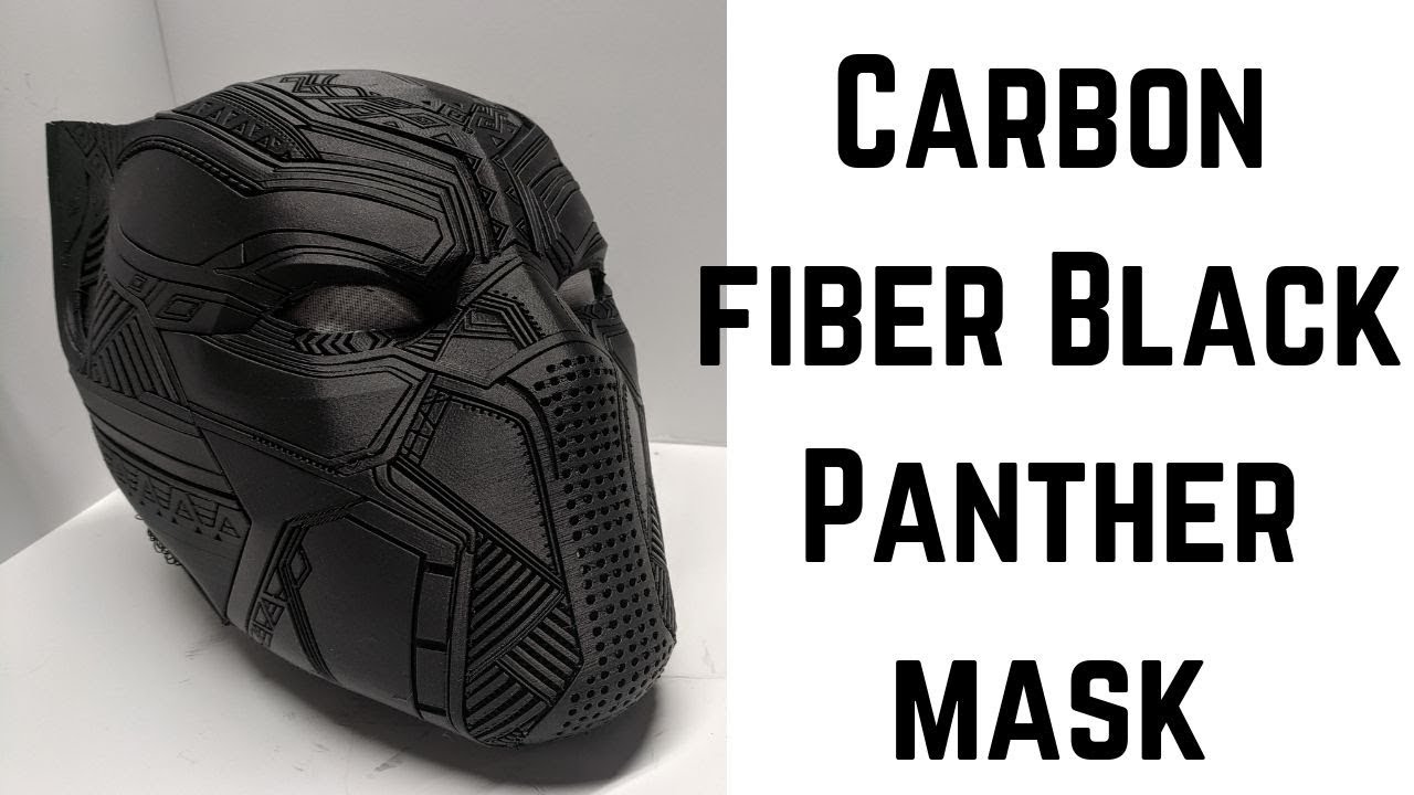 Carbon Fiber Black Panther Mask