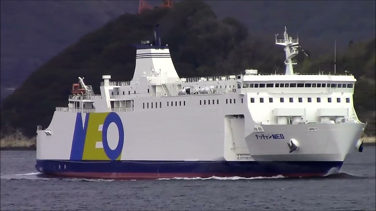 2026年1月29日　津軽海峡フェリー　ブルールミナス　改め　防衛省PFI用船舶転用　ナッチャンNEO　海上公試に向かうため　因島大橋を通過