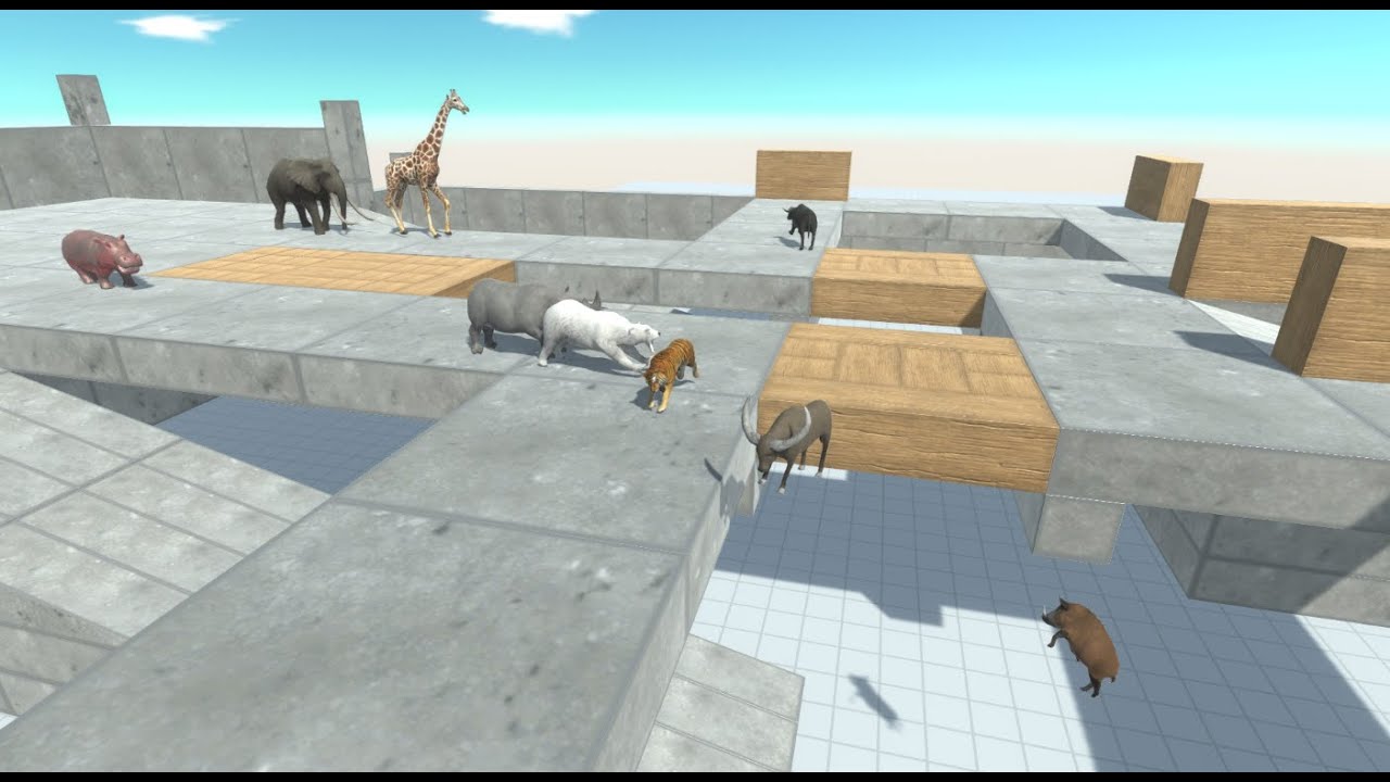 Zig-Zag Race Track|Animal Revolt Battle Simulator