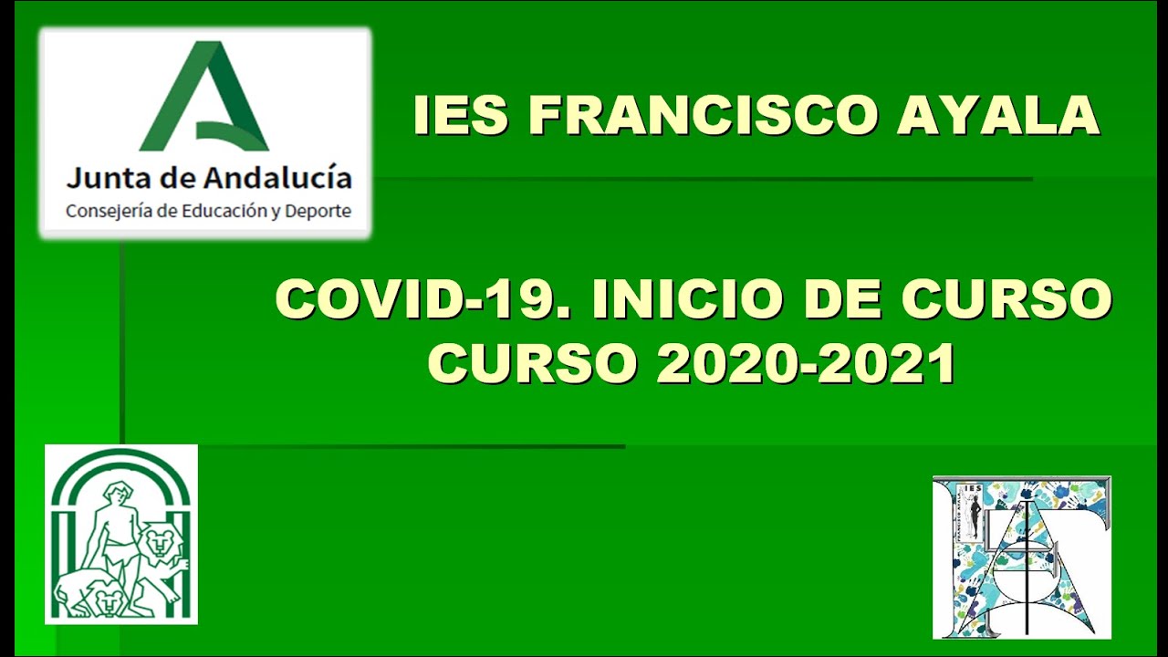 IES Francisco Ayala - Presentación del Protocolo COVID 2020 2021
