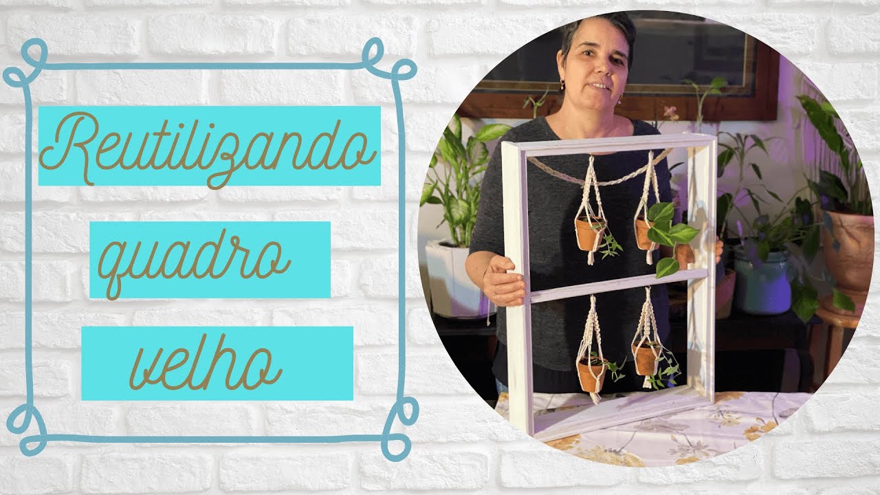 LINDA DECORA&Ccedil;&Atilde;O FEITA DE MOLDURA DE UM QUADRO ACHADO NO LIXO #quarentena #FiqueEmCasaSeVcPode