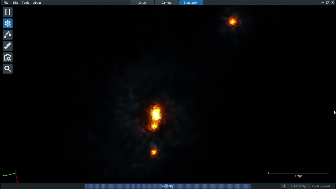 Galaxy Formation Simulation in SpaceSim