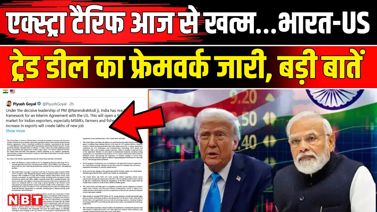 India US Trade Deal Joint Statement | India US Trade Deal Frame Work | India US Trade Deal Top Point