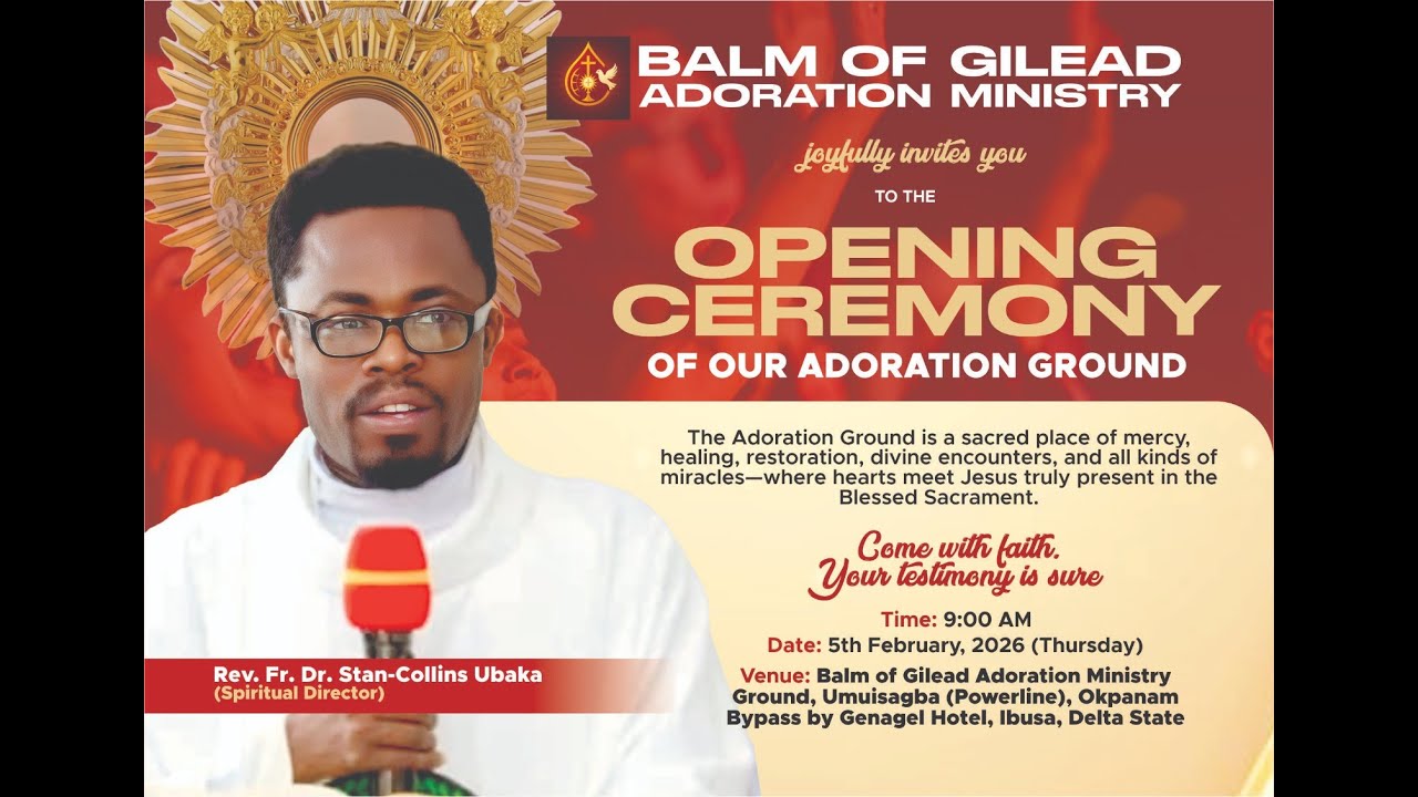 OPENING CEREMONY OF THE BALM OF GILEAD ADORATION MINISTRY GROUND || CATHOLIC LIVE MASS TODAY