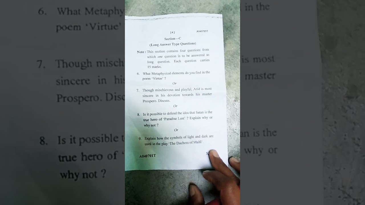 mA 1st year ka 1st paper 2023 . English literature , kanpur University 2023 exam paper by Shivani