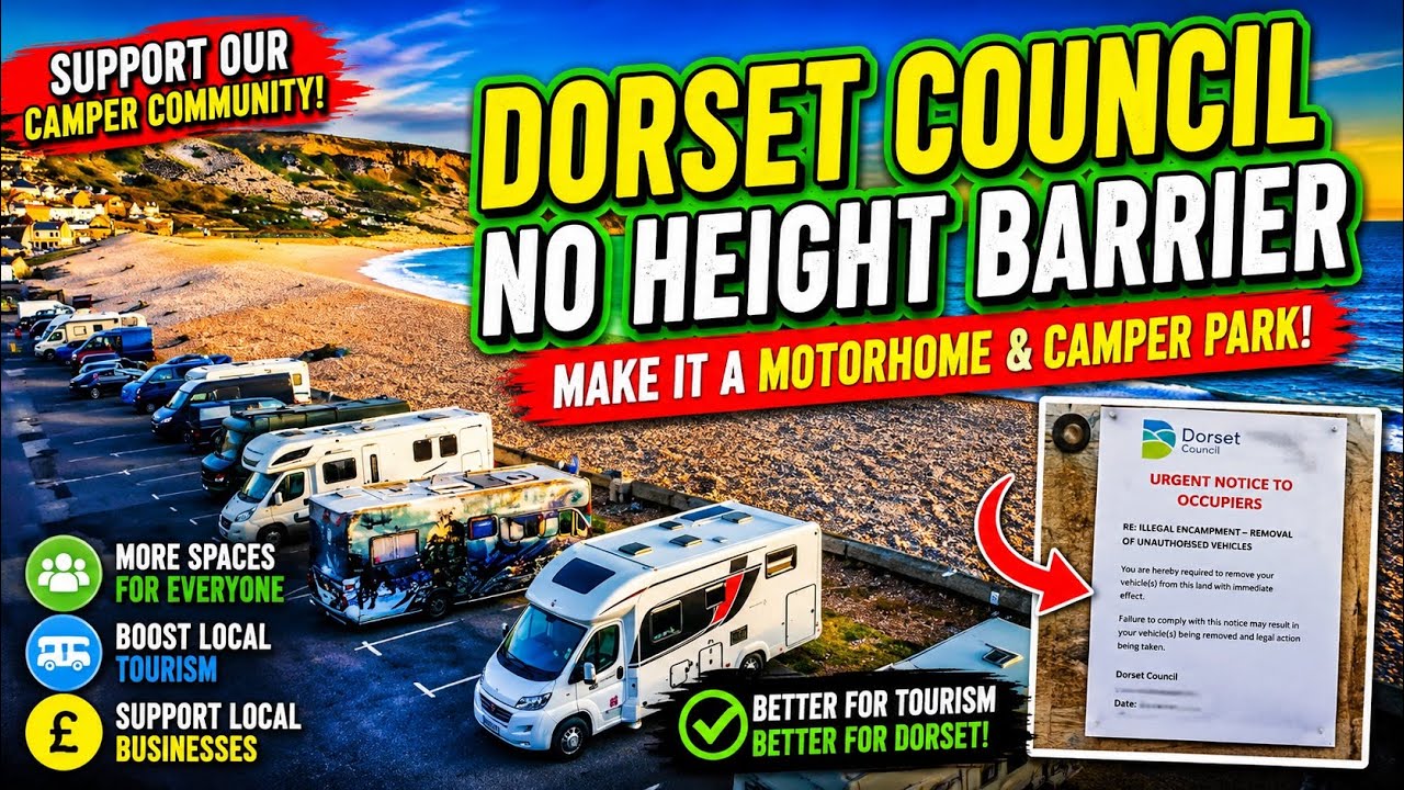 Portland & Dorset Council No Height Barriers Make This Motorhome Camper Van Park