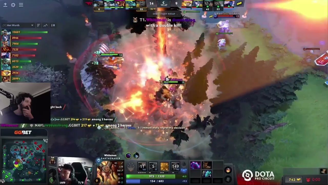 gorgc reaction on T1 ana and T1 Whitemon 