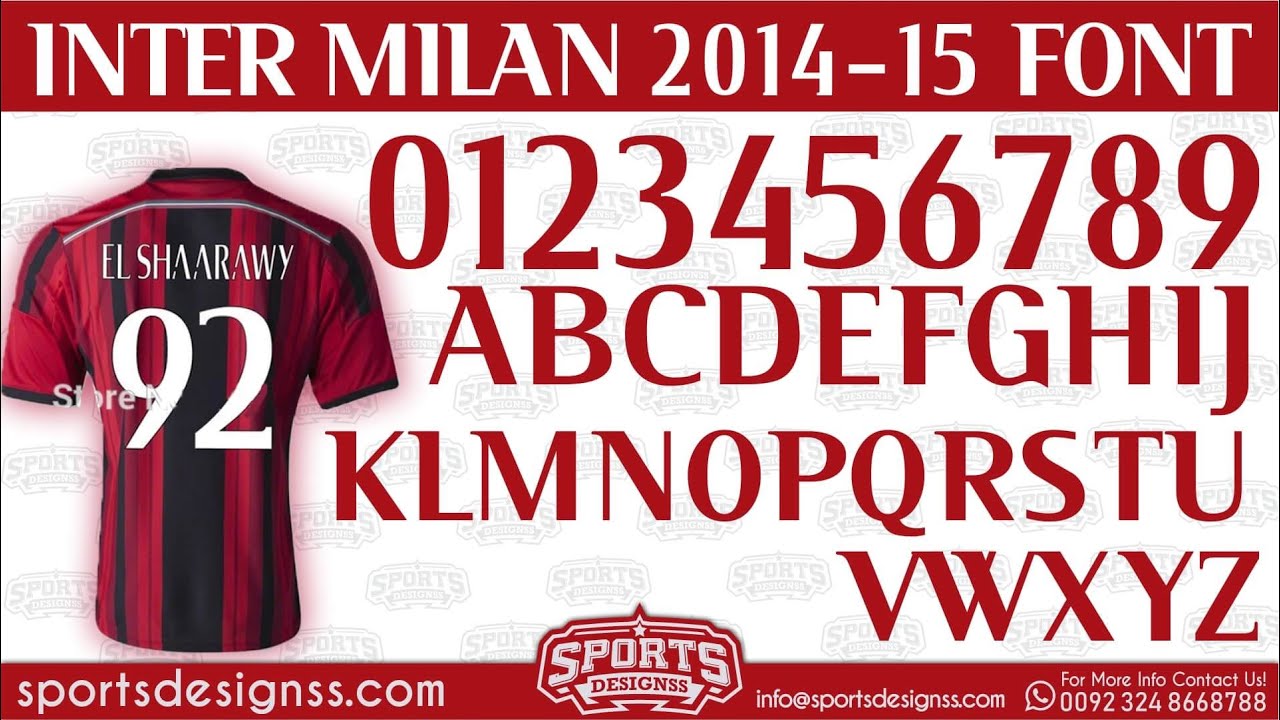 Inter Milan 2014-15 Football Font by Sports Designss_Download Inter Milan 2014-15 Font for free