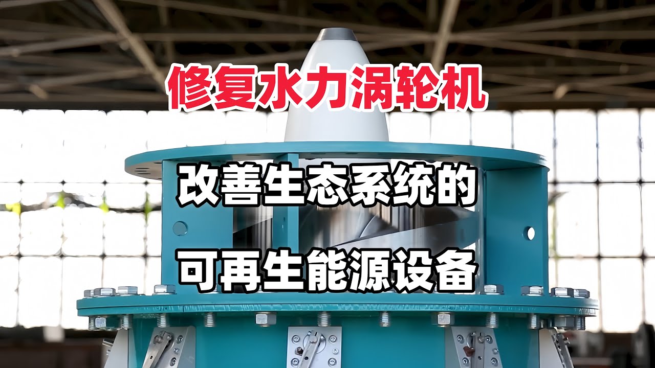修复水力涡轮机，可以改善生态系统的可再生能源设备。
