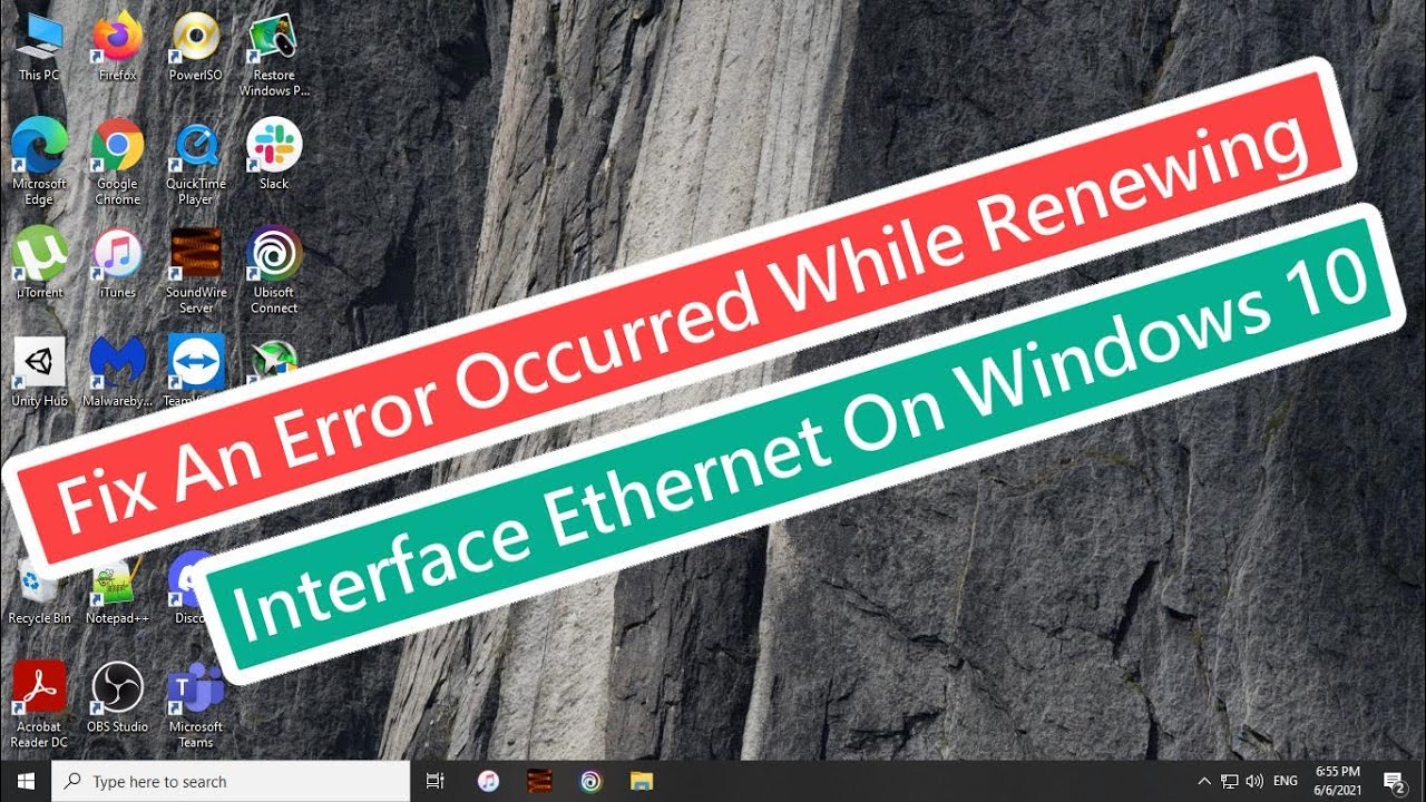 Fix An Error Occurred While Renewing Interface Ethernet On Windows 10