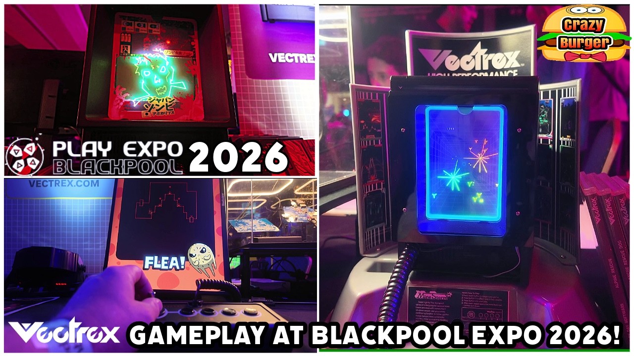 Blackpool Play Expo 2026 &mdash; Геймплей на Vectrex, Vectrex Mini, Flea для Vectrex, первый взгляд на ...