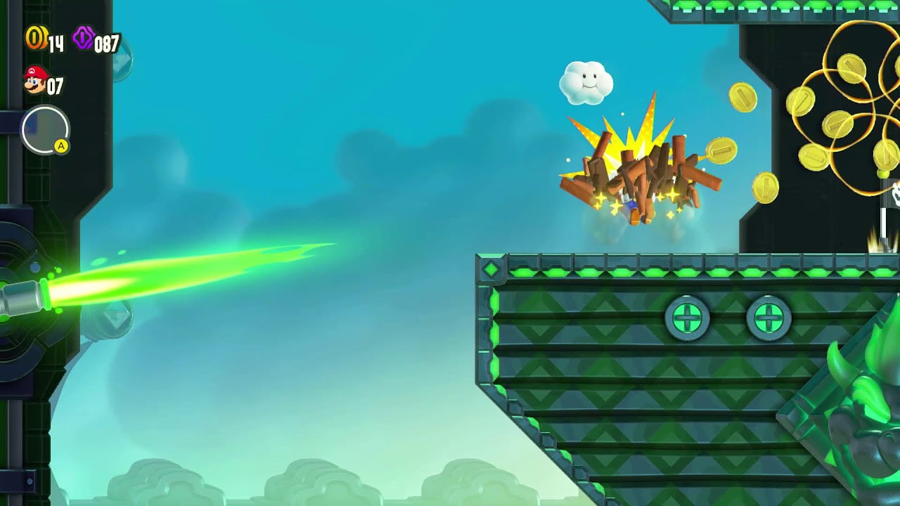 Super Mario Bros Wonder Petal Isles Flying Battleship 