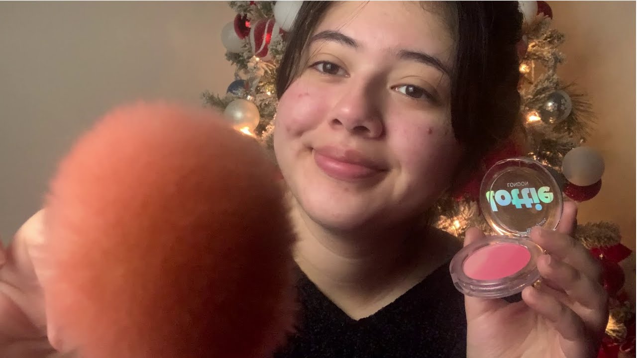 ASMR *Fast* Doing Your Holiday Makeup  (day 18)
