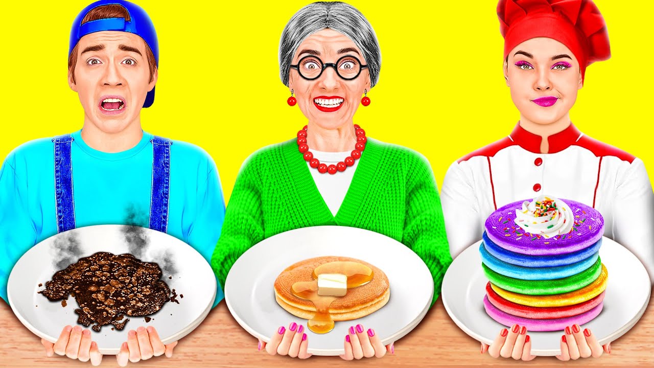 Tantangan Masakanku vs Nenek | Situasi Lucu oleh HAHANOM Challenge