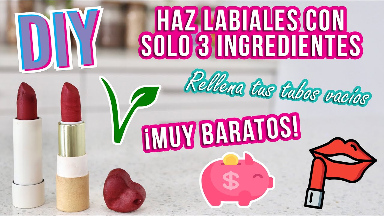 LABIAL CON SOLO 3 INGREDIENTES - DIY - MUY BARATO - Mixi