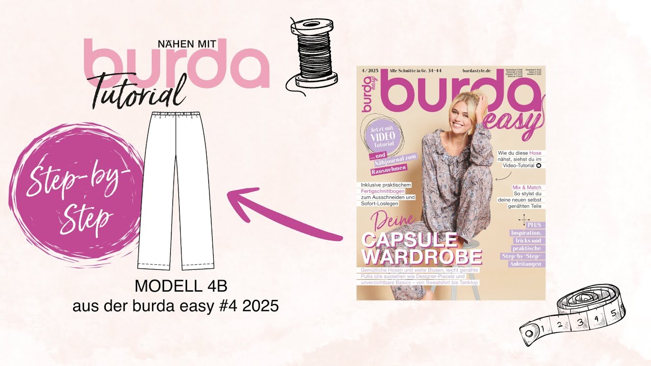 [Nähanleitung] Nähen mit burda – Pyjamahose 4B | burda easy #4/25