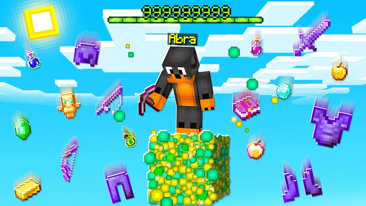 JAK ZROBIŁEM NAJLEPSZE ITEMY by POKONAĆ BOBO na JEDNYM BLOKU w Minecraft! 💪😳
