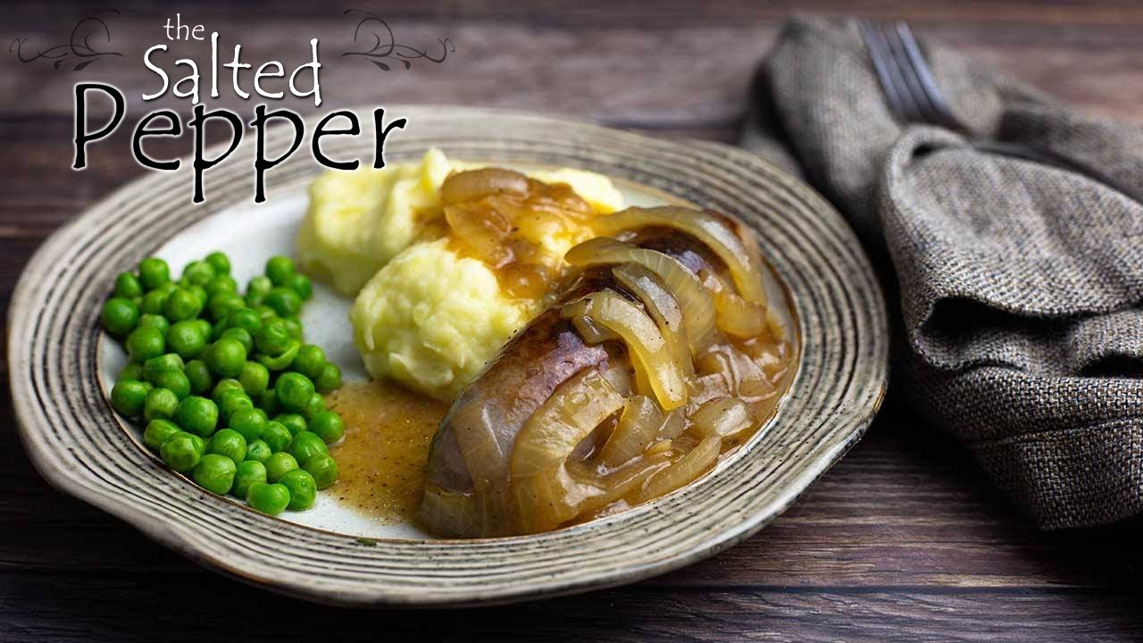 Bangers and Mash with Onion Gravy ~ 360 meal in the Ninja Foodi