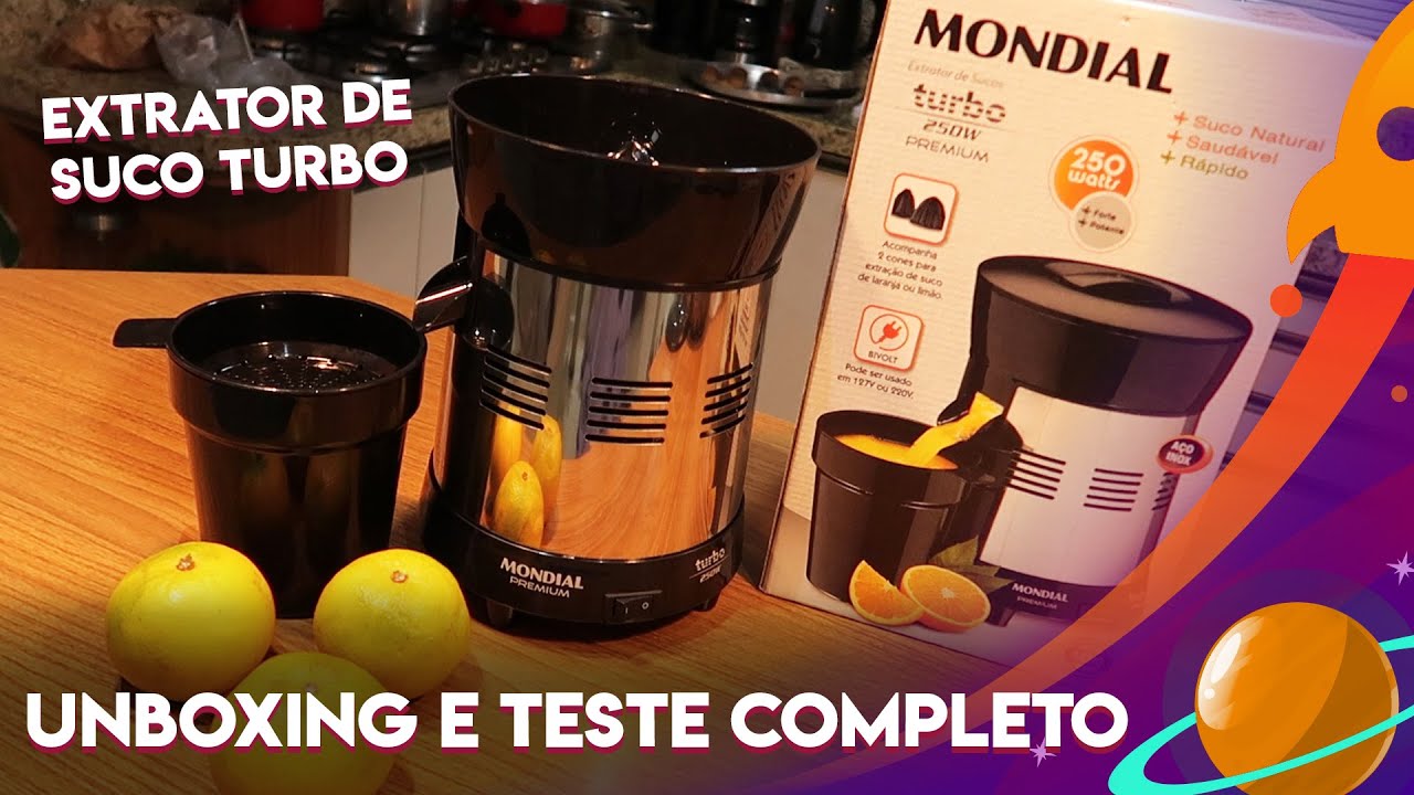 EXTRATOR DE SUCO MONDIAL TURBO PREMIUM 250W (UNBOXING E LIGANDO PELA PRIMEIRA VEZ) #299