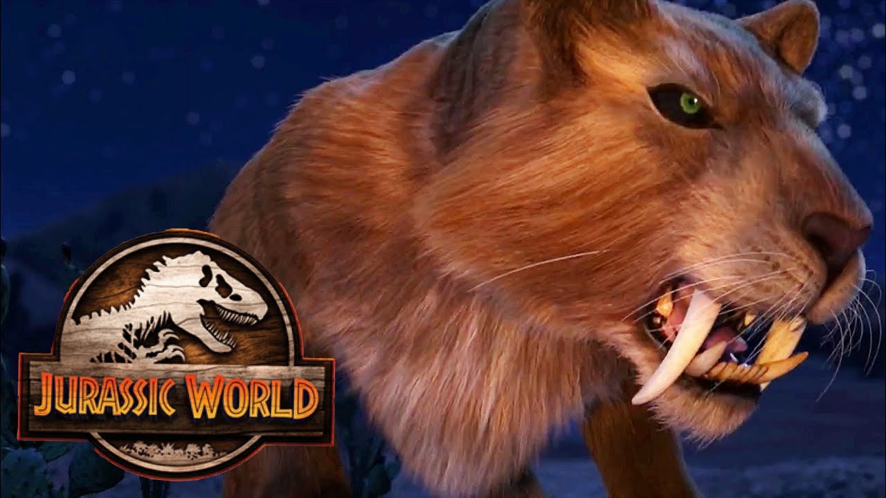 Saber- Toothed Tiger Attacks the Campers| Jurassic World Camp Cretaceous Season 4 Clip
