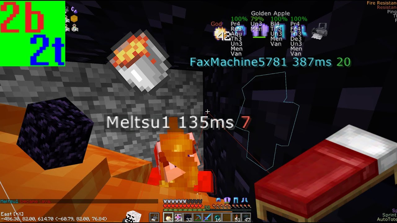 Bed Trapping New 2b2t Players