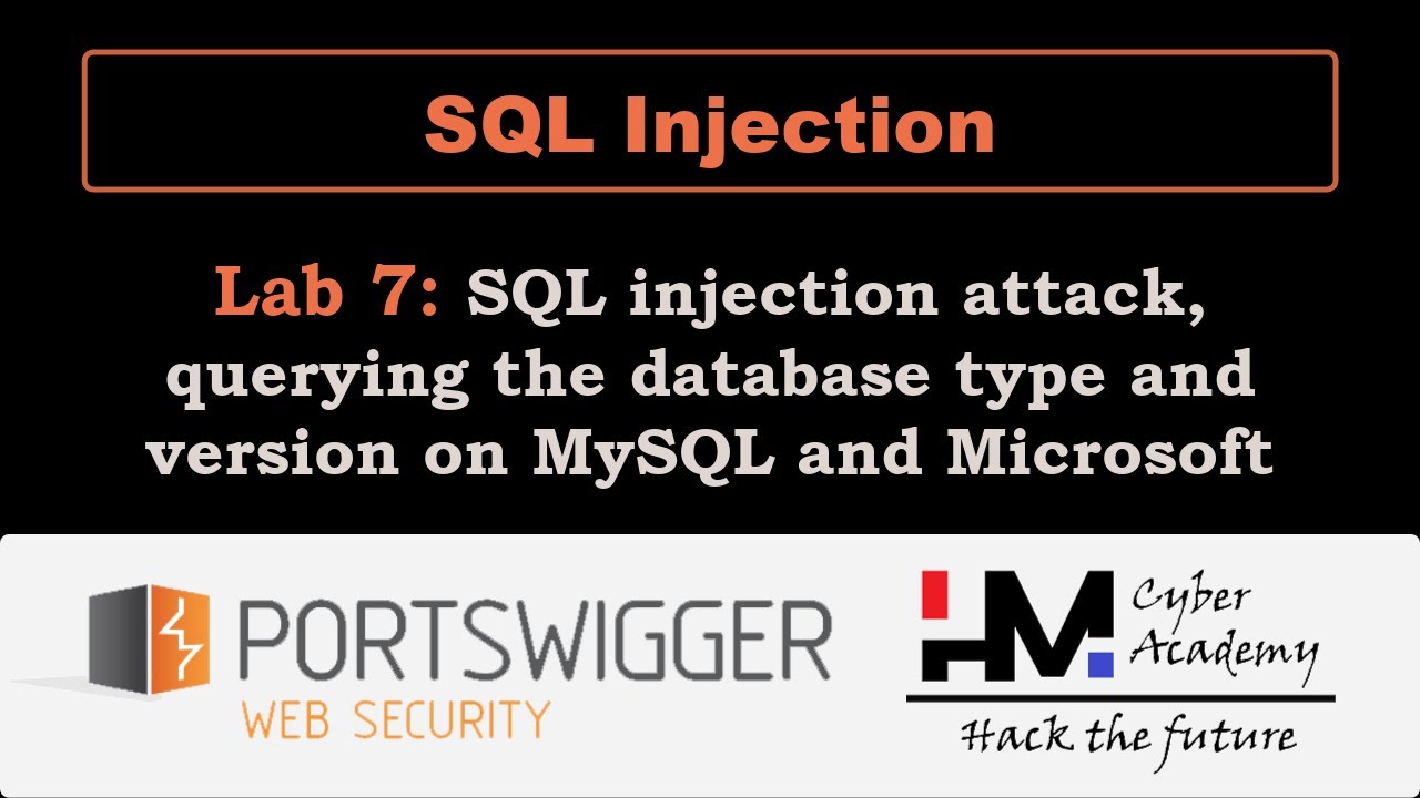 SQL-инъекция 7 | Атака SQL-инъекцией с запросом типа и версии базы данных в MySQL и Microsoft