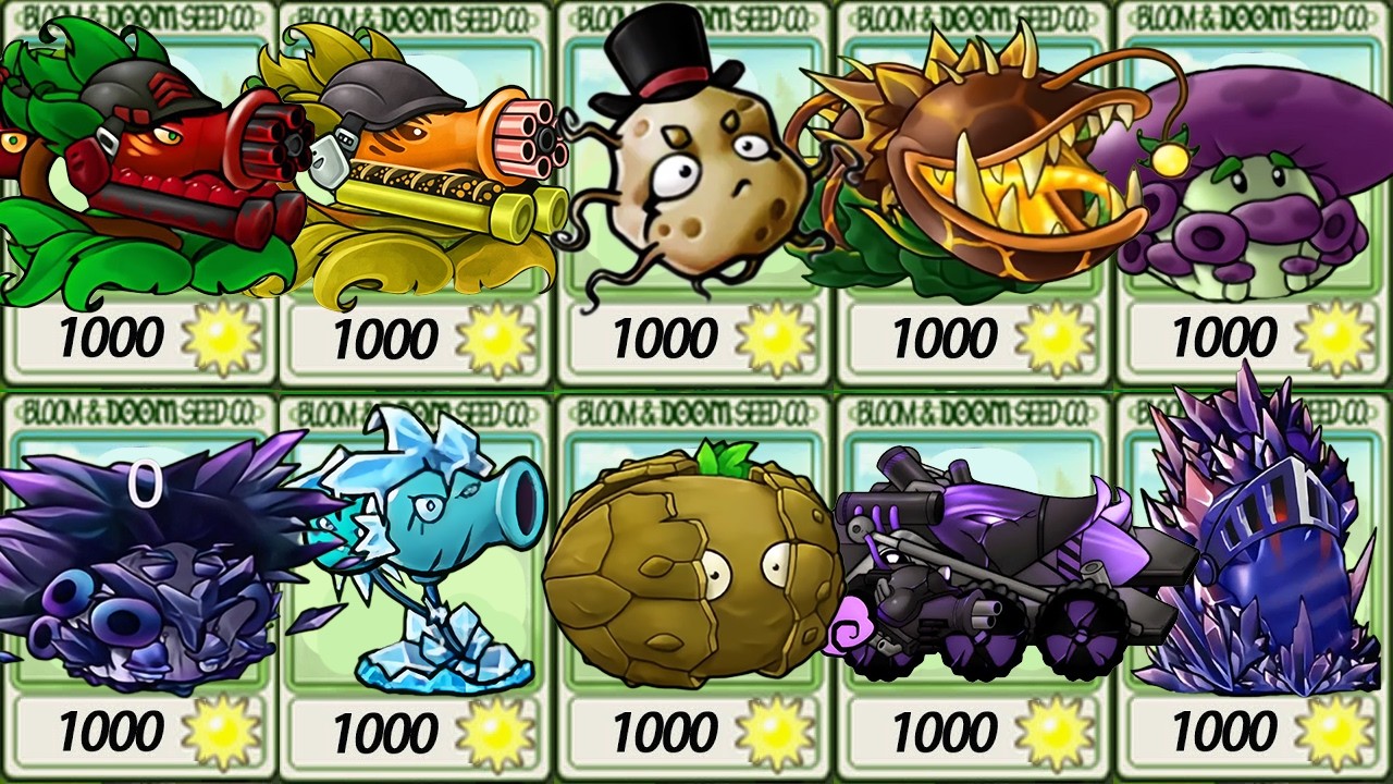 PvZ Fusion 3.4.2 – Top 6 Most Overpowered Plants vs ALL Max-Level Bosses