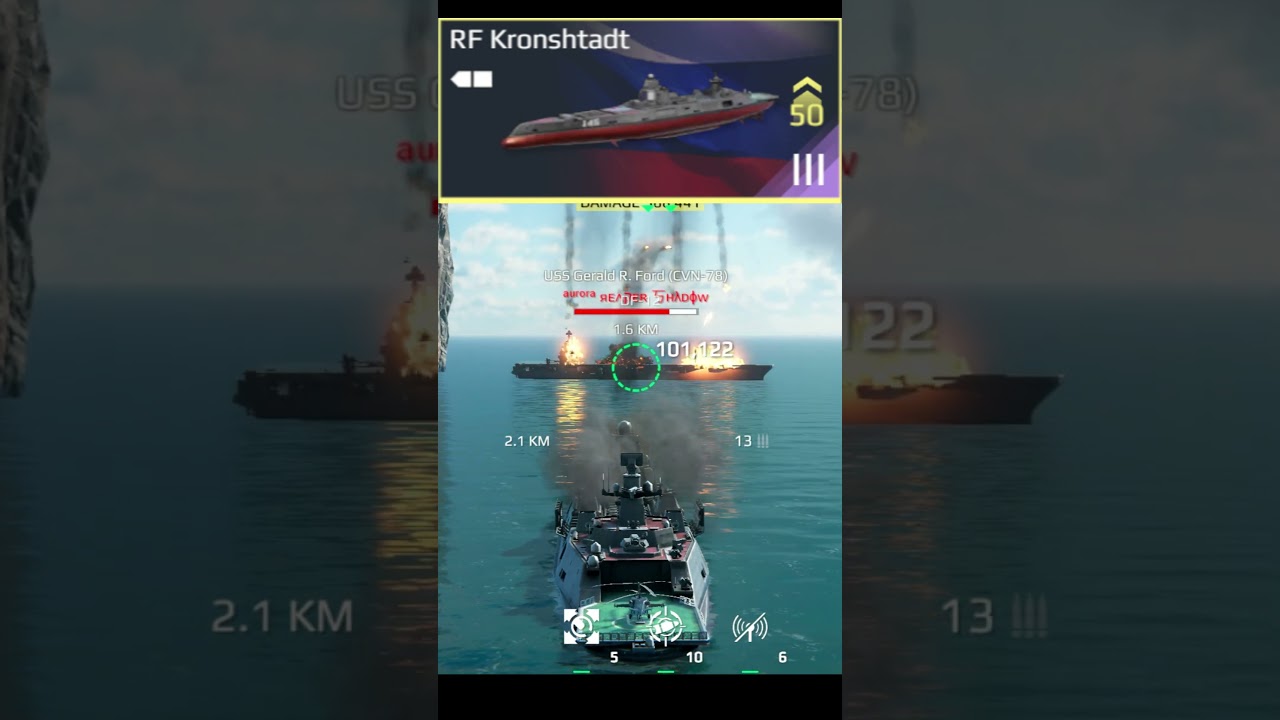 RF Kronshtadt next-generation battleship Damage Test  #modernwarships