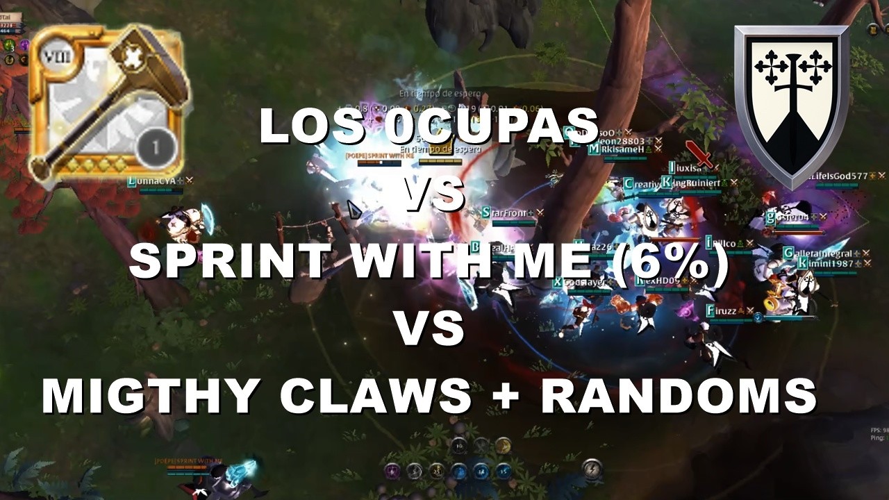 0cupas vs Sprint with me (6%) vs Migthy Claws vs Randoms | POV Caller | Albion Online ZVZ