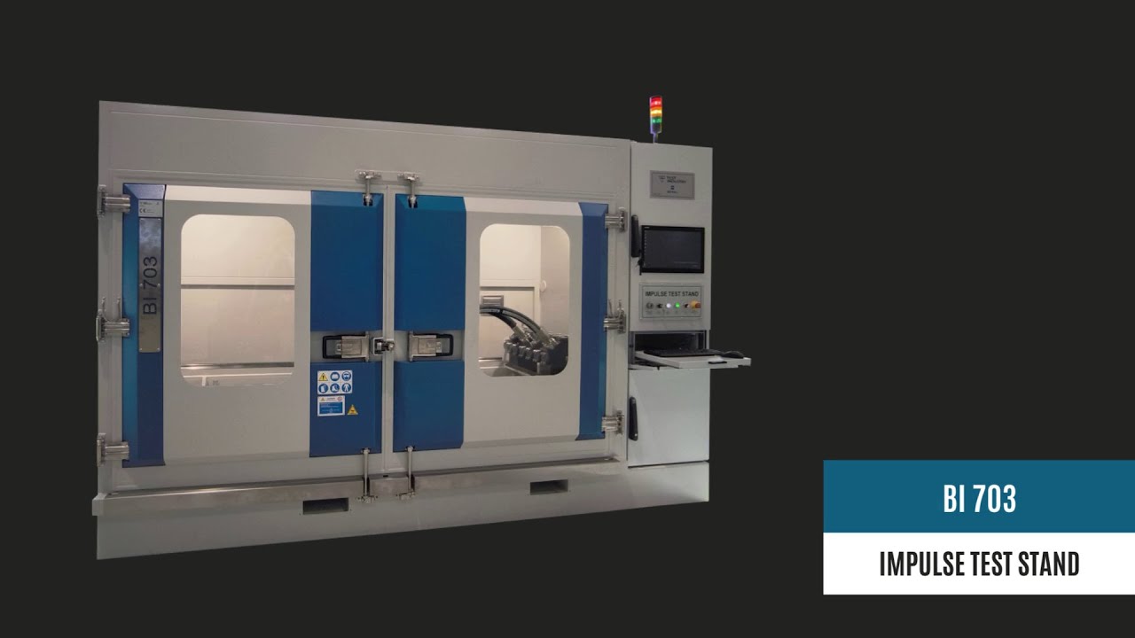 BI703 - Impulse Test Stand on hydraulic hoses