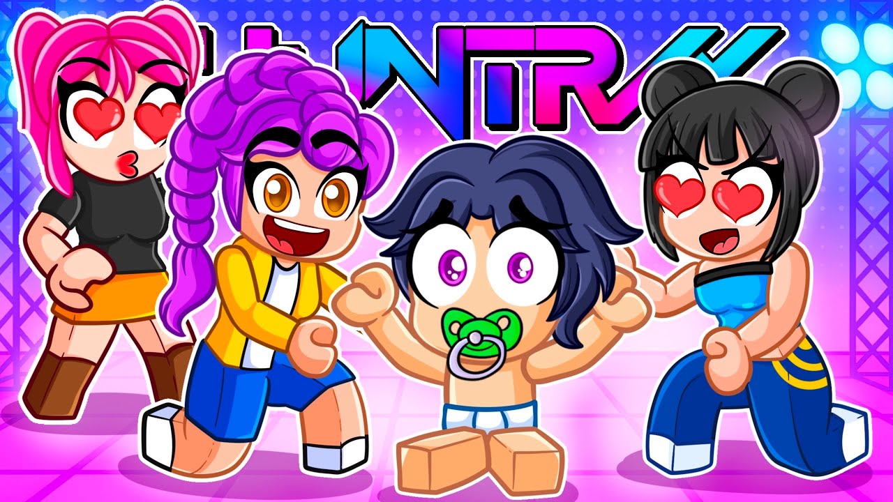 HUNTRIX GIRLS Turned Jinu Into a BABY in Roblox! (KPop Demon Hunters)