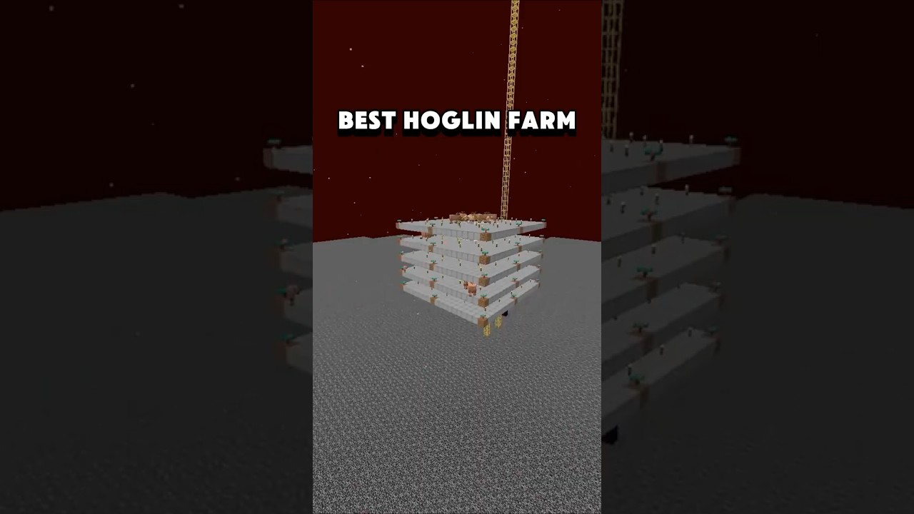 Best Hoglin Farm In Minecraft! #minecraft #survival #minecraftfarms
