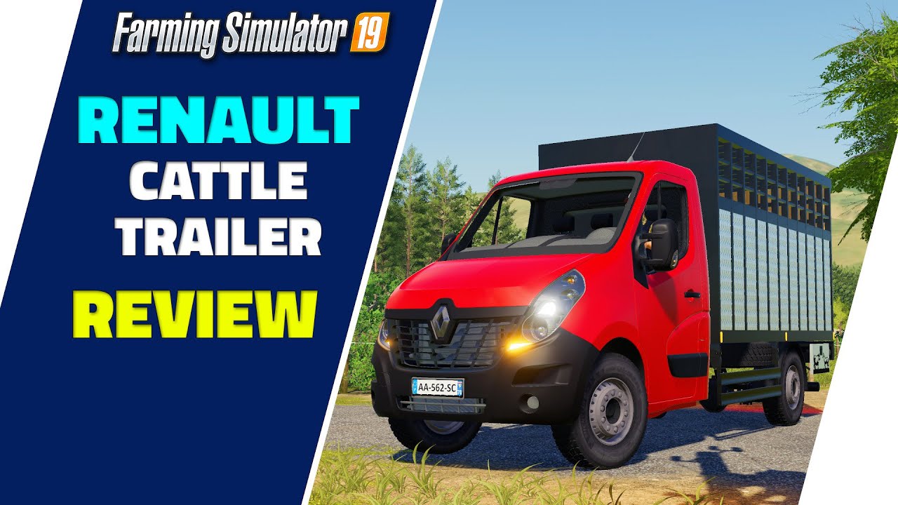 FS19 | REVIEW - RENAULT Master Cattle trailer